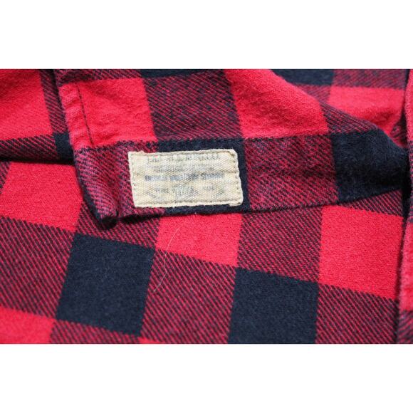 Jachs Men's 2XL Red/Black Buffalo Check LS Button-up Flannel Shirt Outdoors Work - Picture 5 of 11